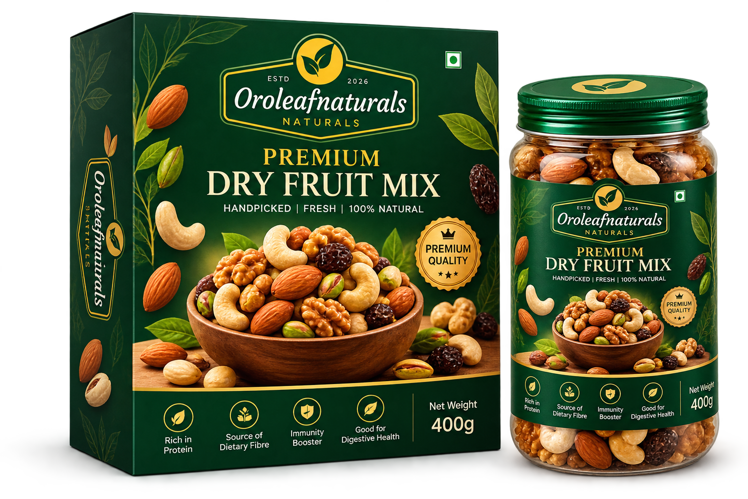 ORO Leaf Naturals Premium Dry Fruit Mix